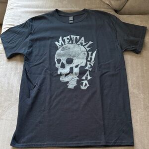 Black Metal Head Graphic T-Shirt - NEW!